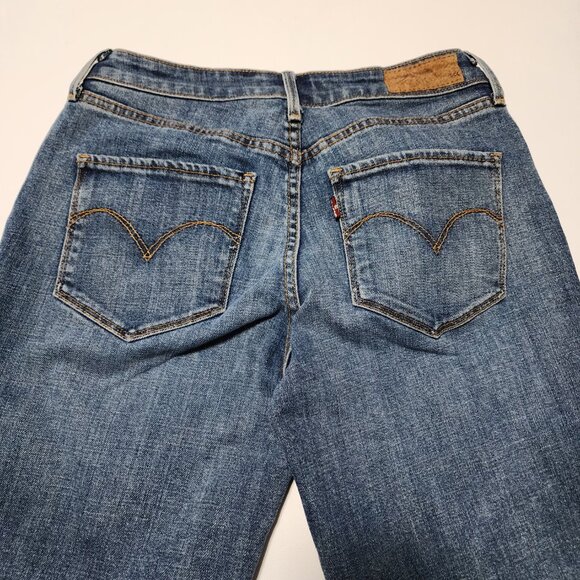 Levi's Medium Wash Stretch Denim Bold Curve Straight Leg Jeans - Picture 3 of 8